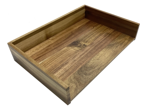 Acacia desktop paper tray